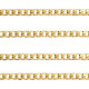 Acero Inox cadena jasseron eslabón gourmet 7mm - Dorado